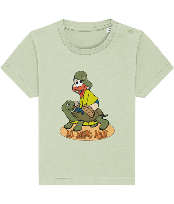 BABY-JOKING-TSH-STEM-GREEN-1.png Bampsie Baby T-shirt All joking Apart