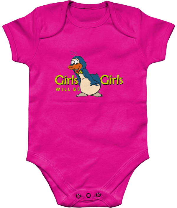 girls-organic-girls-bright-pink-body.png Bampsie Baby Romper Organic girls will be girls