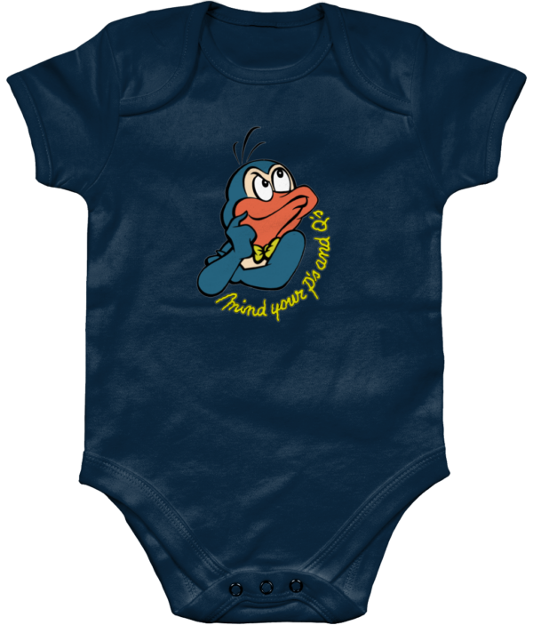 Bampsie  Baby Romper your p's and q's