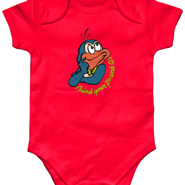 Bampsie  Baby Romper your p's and q's